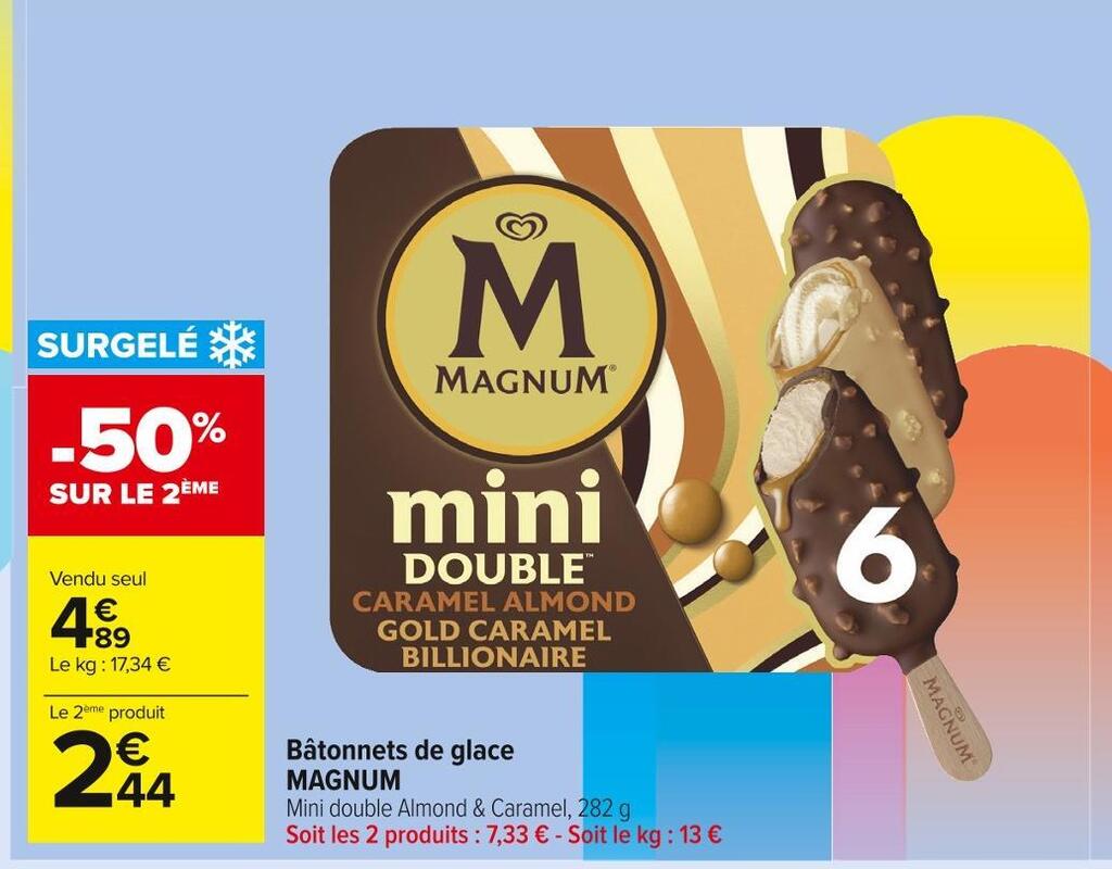 Promo Magnum de glace chez Carrefour Market