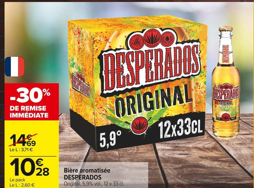 Carrefour Market Desperados bière aromatisée offre