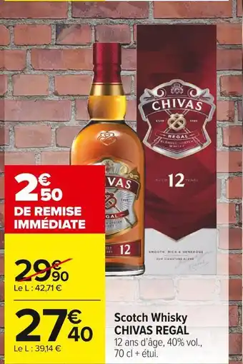 Carrefour Market Chivas regal scotch whisky offre