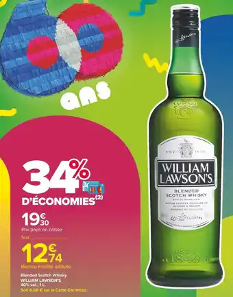 Carrefour Market William lawson’s blended scotch whisky offre