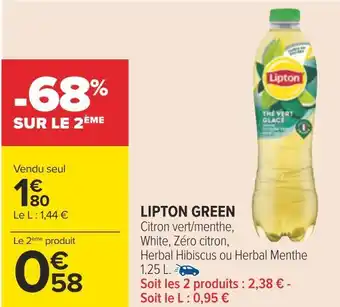 Carrefour Lipton lipton green offre