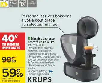 Krups machine expresso nescafé dolce gusto