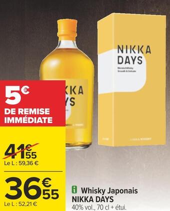 Carrefour Nikka days whisky japonais offre