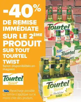 Carrefour Tourtel twist -40% de remise immédiate sur le 2ème produit sur tout tourtel twist offre