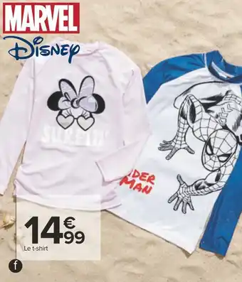 Carrefour Disney t-shirt anti-uv garçon ou fille offre