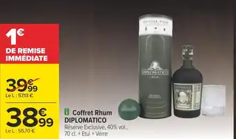 Carrefour Diplomatico coffret rhum offre