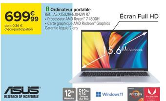Carrefour Asus ordinateur portable offre
