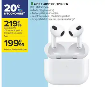 Carrefour Apple airpods 3rd gen offre
