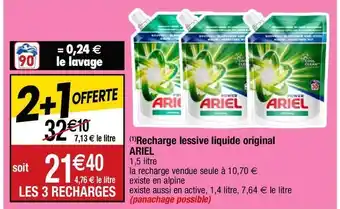 Migros Lessive liquide ariel offre
