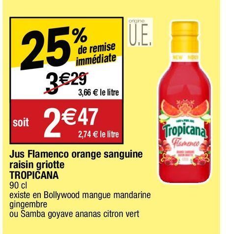 Migros Jus d'orange tropicana offre