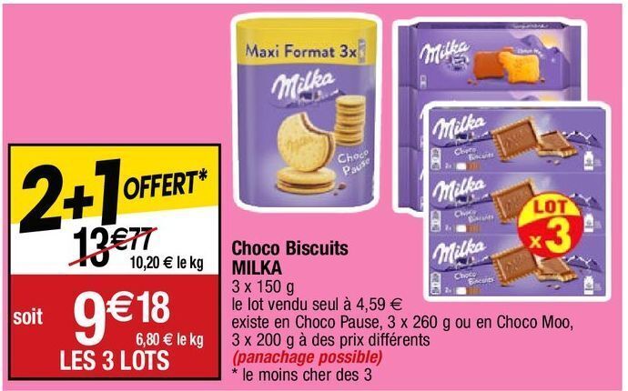 Migros Chocolat au lait milka offre