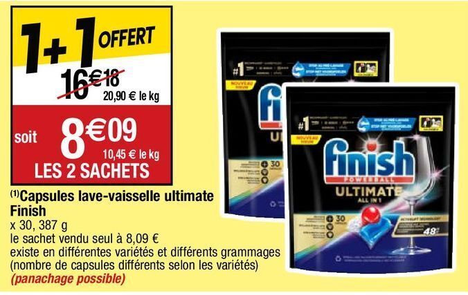 Migros Lessive en capsules finish offre