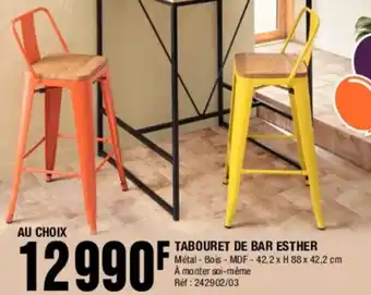 La Foir'Fouille TABOURET DE BAR ESTHER offre