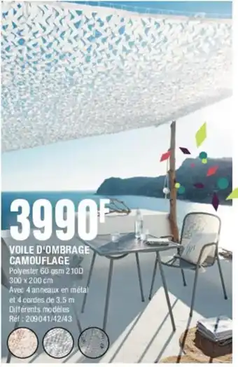 La Foir'Fouille VOILE D'OMBRAGE CAMOUFLAGE offre