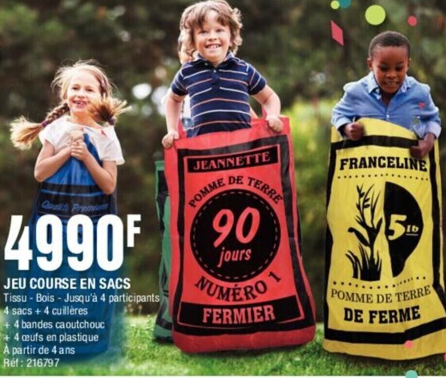 Promo JEU COURSE EN SACS chez La Foir'Fouille