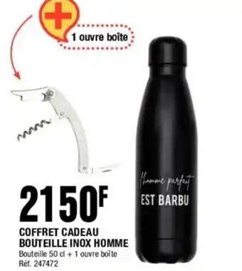 La Foir'Fouille COFFRET CADEAU BOUTEILLE INOX HOMME offre