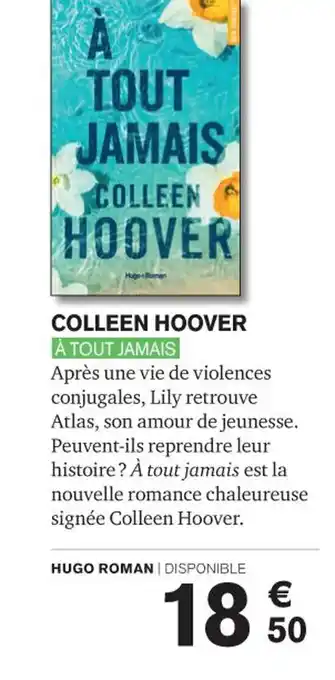 Carrefour COLLEEN HOOVER À TOUT JAMAIS offre
