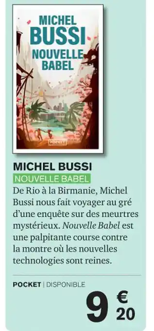 Carrefour MICHEL BUSSI NOUVELLE BABEL offre