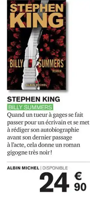 Carrefour STEPHEN KING BILLY SUMMERS offre