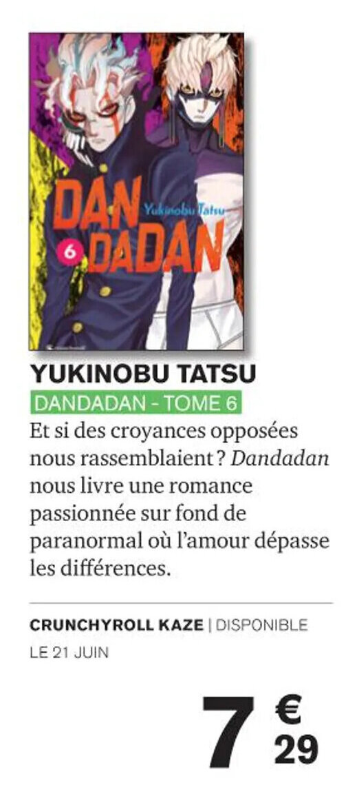 Carrefour YUKINOBU TATSU DANDADAN - TOME 6 offre
