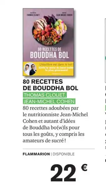 80 RECETTES DE BOUDDHA BOL THOMAS CLOUET, JEAN-MICHEL COHEN 80