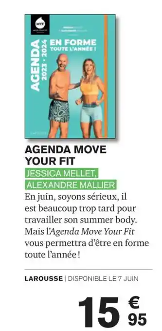 Carrefour AGENDA MOVE YOUR FIT JESSICA MELLET, ALEXANDRE MALLIER offre