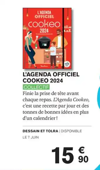 Carrefour L'AGENDA OFFICIEL COOKEO 2024 COLLECTIF offre