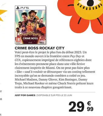 Carrefour CRIME BOSS ROCKAY CITY offre