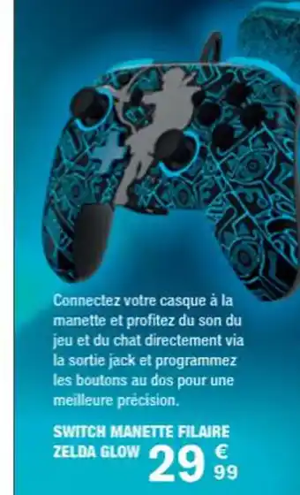 SWITCH MANETTE FILAIRE ZELDA GLOW
