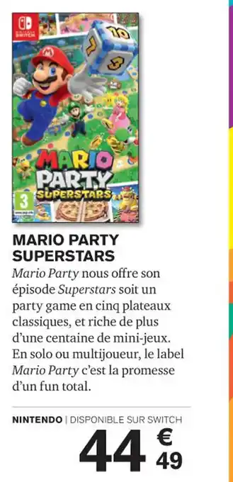 Carrefour MARIO PARTY SUPERSTARS offre