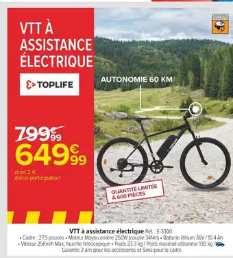 Carrefour VTT À ASSISTANCE ÉLECTRIQUE offre