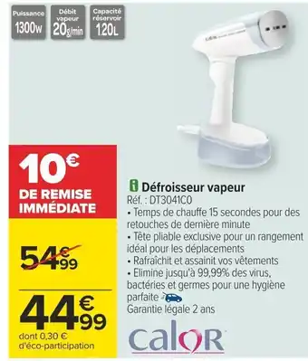 Carrefour i Défroisseur vapeur Réf. : DT3041C0 offre