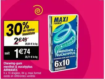 Cora x Carrefour Chewing-gums offre