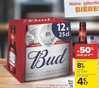 Carrefour Bière BUD offre