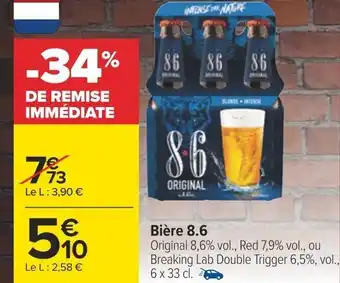 Carrefour Bière 8.6 offre