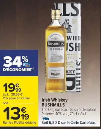 Irish Whiskey BUSHMILLS