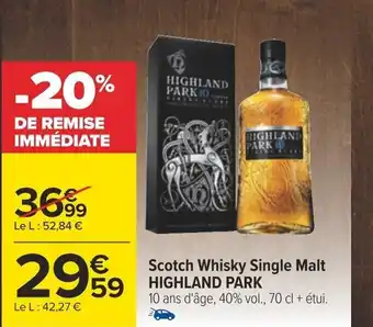 Scotch Whisky Single Malt HIGHLAND PARK