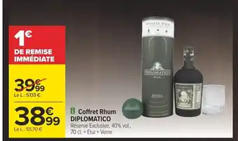 Carrefour i Coffret Rhum DIPLOMATICO offre