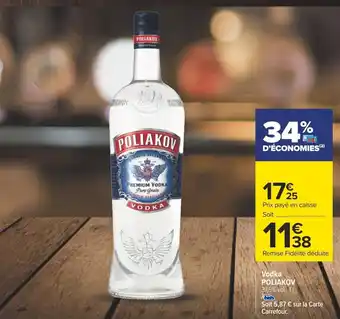 Carrefour VODKA POLIAKOV offre
