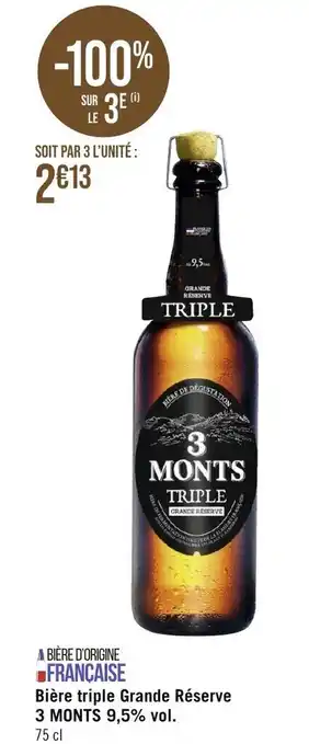 Bière triple Grande Réserve 3 MONTS 9,5% vol.
