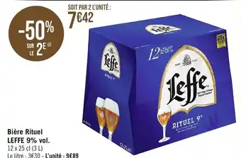 Géant Casino Bière Rituel LEFFE 9% vol. offre