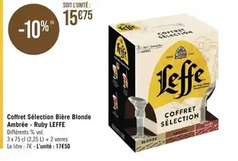 Géant Casino Coffret Sélection Bière Blonde Ambrée - Ruby LEFFE Différents % vol. offre