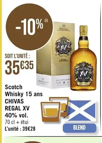 Géant Casino Scotch Whisky 15 ans CHIVAS REGAL offre