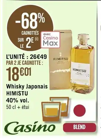 Géant Casino Whisky Japonais HIMISTU offre