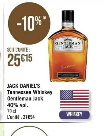 JACK DANIEL'S Tennessee Whiskey Gentleman Jack 40% vol.