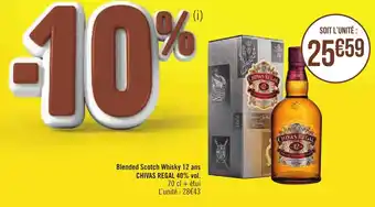 Blended Scotch Whisky 12 ans CHIVAS REGAL 40% vol.