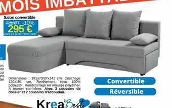 KREABEL Salon convertible offre