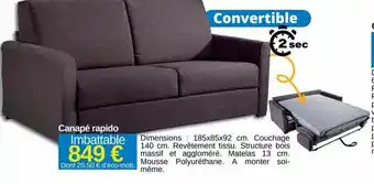 KREABEL Canapé rapido offre