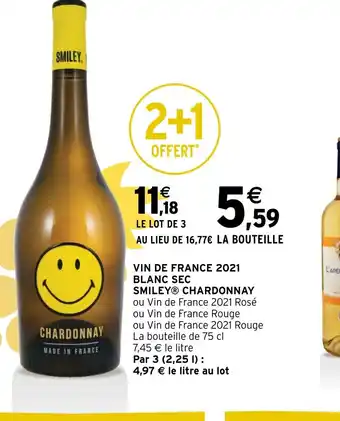 Intermarché Express VIN DE FRANCE 2021 BLANC SEC offre