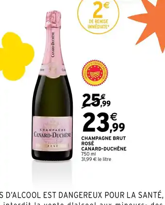 CHAMPAGNE BRUT ROSÉ CANARD-DUCHÊNE 750 ml